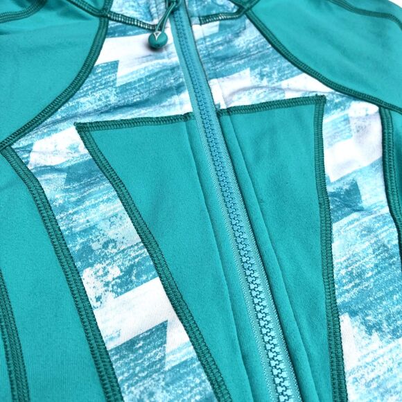 Ivivva by Lululemon Perfect Your Practice Full Zip Jacket Sz 8 -Girl M Turquoise - Picture 5 of 9